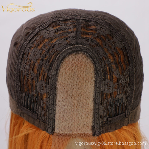 30inch Long Synthetic Hair Real Natural For Women Soft Smooth Tangle-Free Straight Lace Wig Elastic Strap Comfort Adjustable Hat